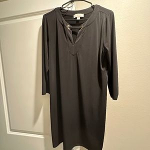 Michael Kors Shift Dress with Gold Detail/V-neck